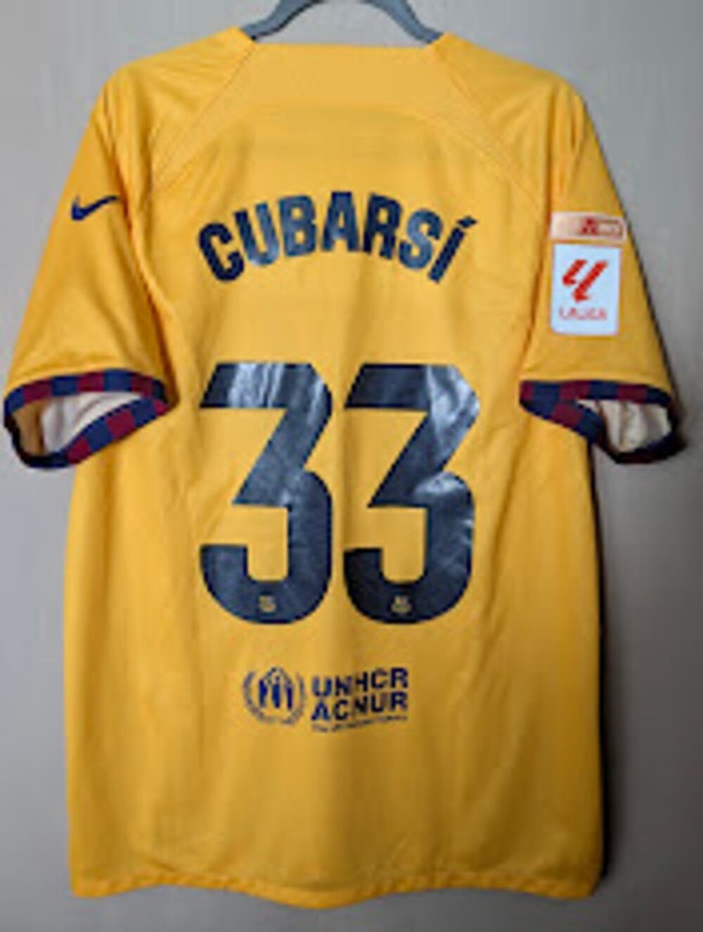 FC Barcelona 2023-24 Fourth Pau Cubarsi Jersey Men's XL La Liga Fully Patched